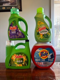 Detergente Gain y Tide