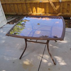 Outdoor Glass Patio Table