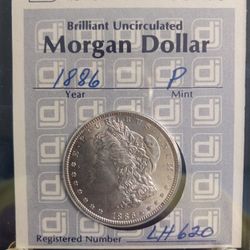 1886-P BU Morgan Silver Dollar