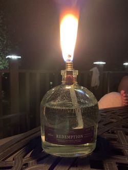 Liquor / Whiskey Bottle Backyard Tiki Torch