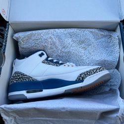 Air Jordan Retro 3 Retro Wizards Blue CT8532-148 Mens Size 9.5 New Fast Shoppin