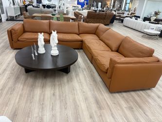 real leather new sofa