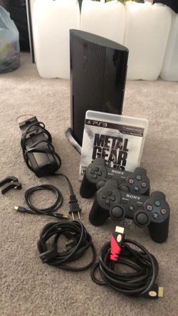 PS3 SuperSlim Bundle, 2 Controllers , Vertical Mount, Wireless Charger, & MGS Legacy Collection