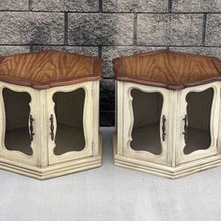 matching hexagon end tables 