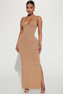 Nude Maxi Dress