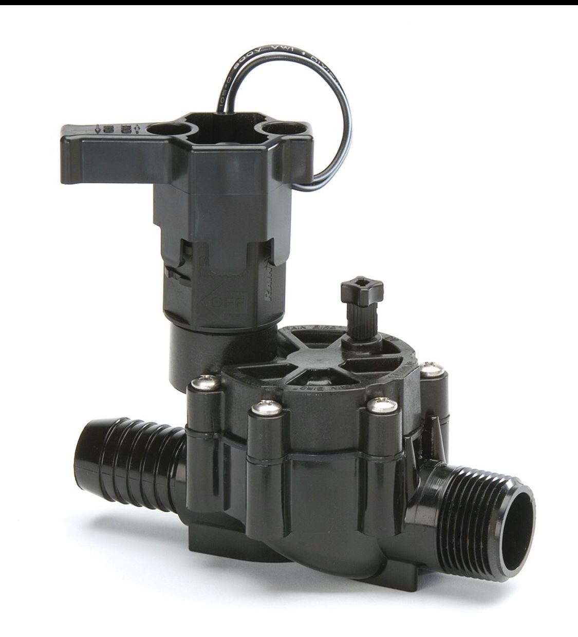 100DVMB - 1 in. DV Series Inline Plastic Residential Irrigation Valve - Male x Barb