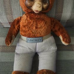 Vintage 1950's Ideal Toy Co. Smokey the Bear 17" Rubber Face Plush Doll