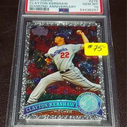 2011 TOPPS CLAYTON KERSHAW DIAMOND ANNIVERSARY PSA 10!!!