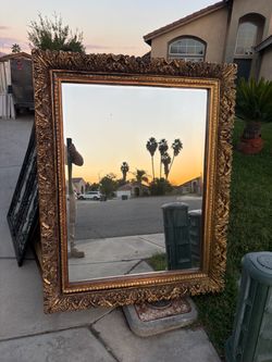 Large Gold Ornate Framed Wall Mirror