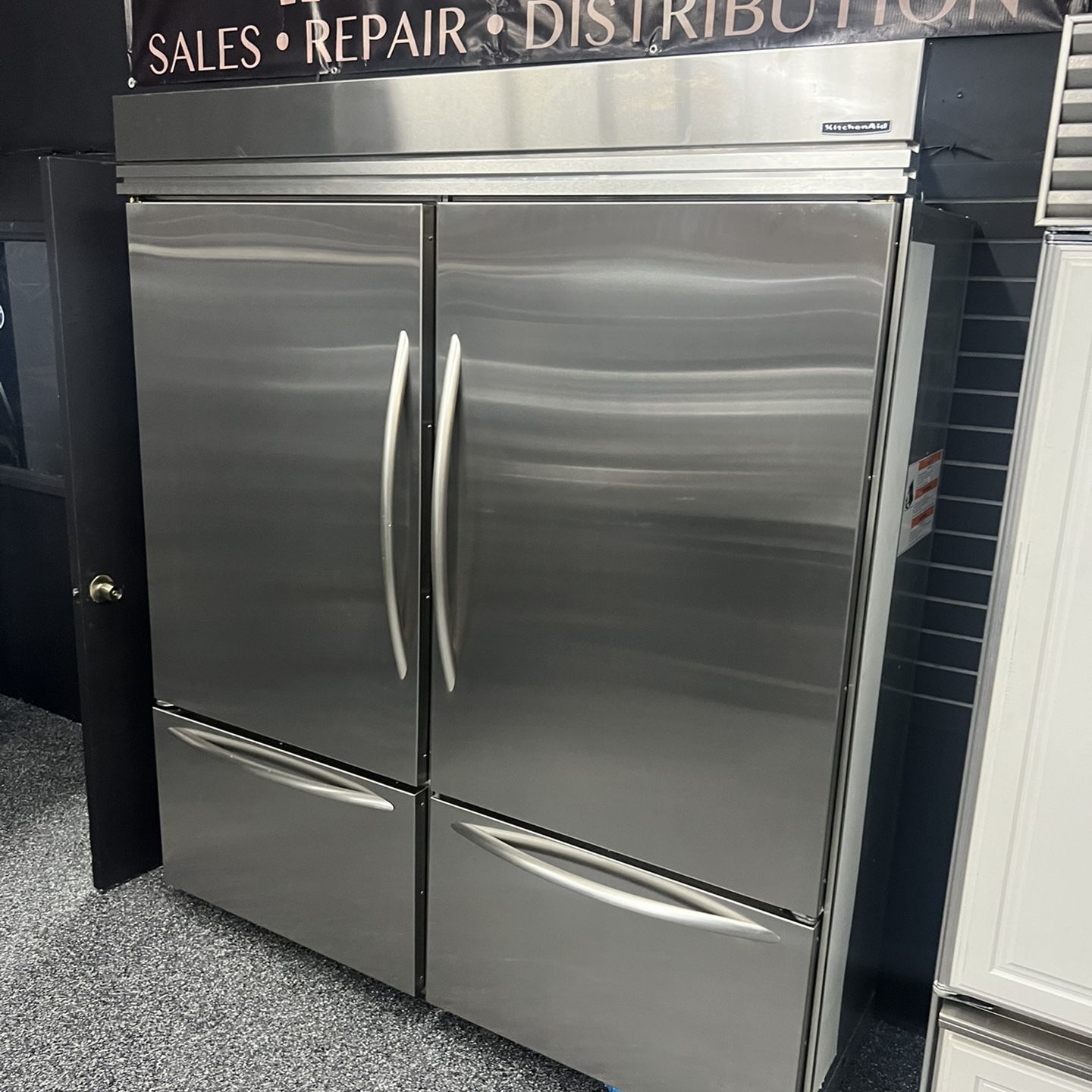 72” Refrigerator Bottom Freezer Set Kitchenaid Fully Working 
