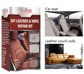 Leather Vinyl Repair Kit -Restorer for Furniture, Couch, Car Seats, Sofa, Easy Instructions, Any Color, For Bonded, Italian, Pleather, Genuine, LuDuo