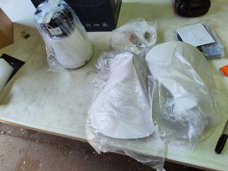 Ocioc Qrmok 22" Ceiling Fan With Led Light And Remote In White