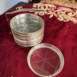 Sterling Silver 9 Coasters