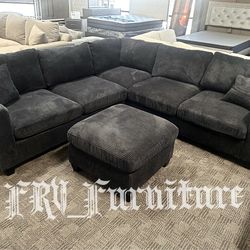 New Black Sectional 