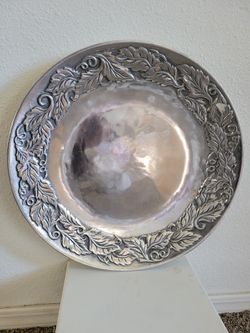 Large Round Silver Tray Vintage