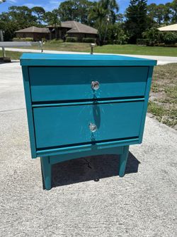 Vintage Real Wooden Nightstand 