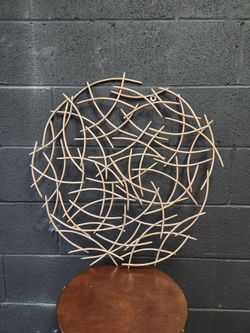 Copper Finish Modern Metal Wall Art Sculpture