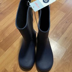 New Navy Blue Boy Rain Boots Size13