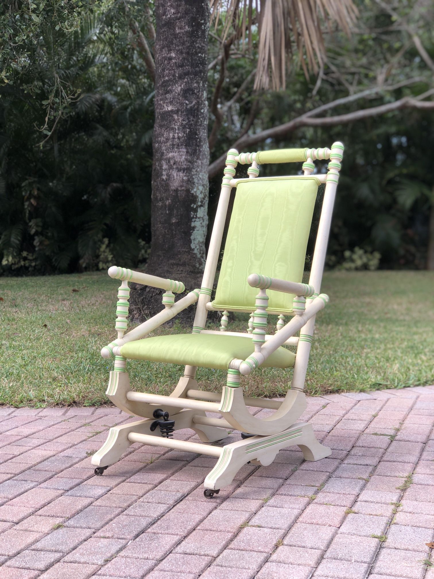 Vintage Spring Rocking Chair Lime Green - Excellent Condition