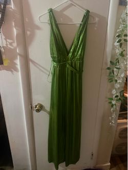 shiny green suit, size M