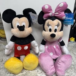 Mickey And Minnie Mouse Plushies 