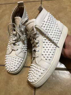 Louboutins spiked leather sneakers sz 10.5