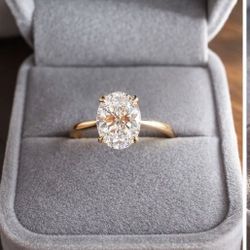2.08 Solitaire Oval Diamond Engagement Ring