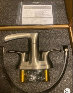 Bathroom faucet new satin stainless steel