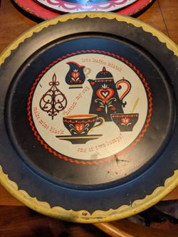 Vintage Dutch wall hangers trivets Plaques trays