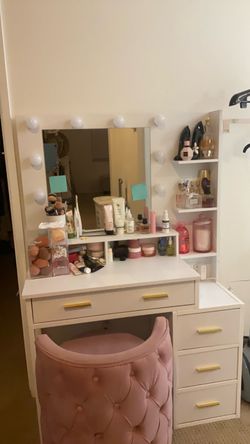 White small vanity