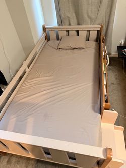 Kids Toddler Bed Frame with Side Rails