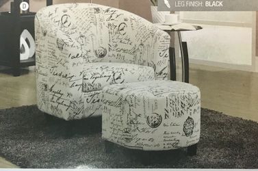 Accent Chair with Ottoman