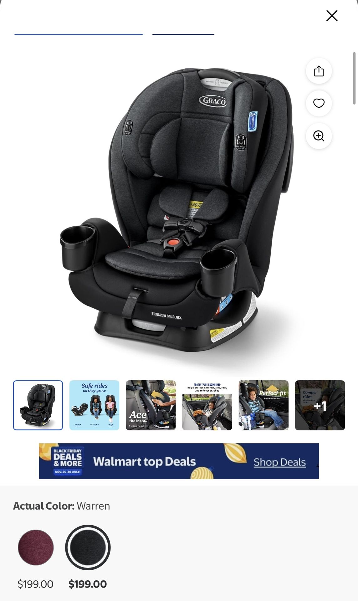 π Graco TrioGrow SnugLock 3-in-1 Car Seat β NEW