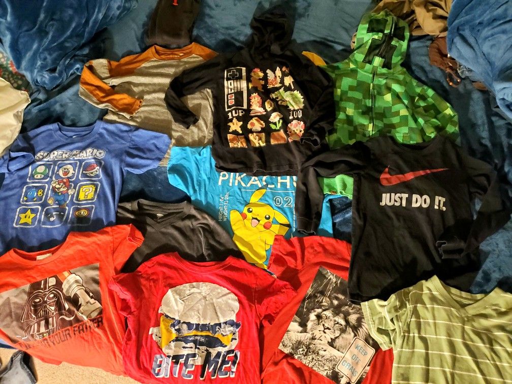 Boys small/medium size 8 shirt lot
