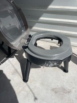 Fold to go portable camping toilet