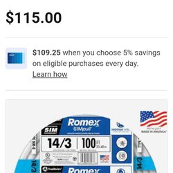 14/3 100-ft. Romex SIMpull Non-Metallic Wire (By-The-Roll)