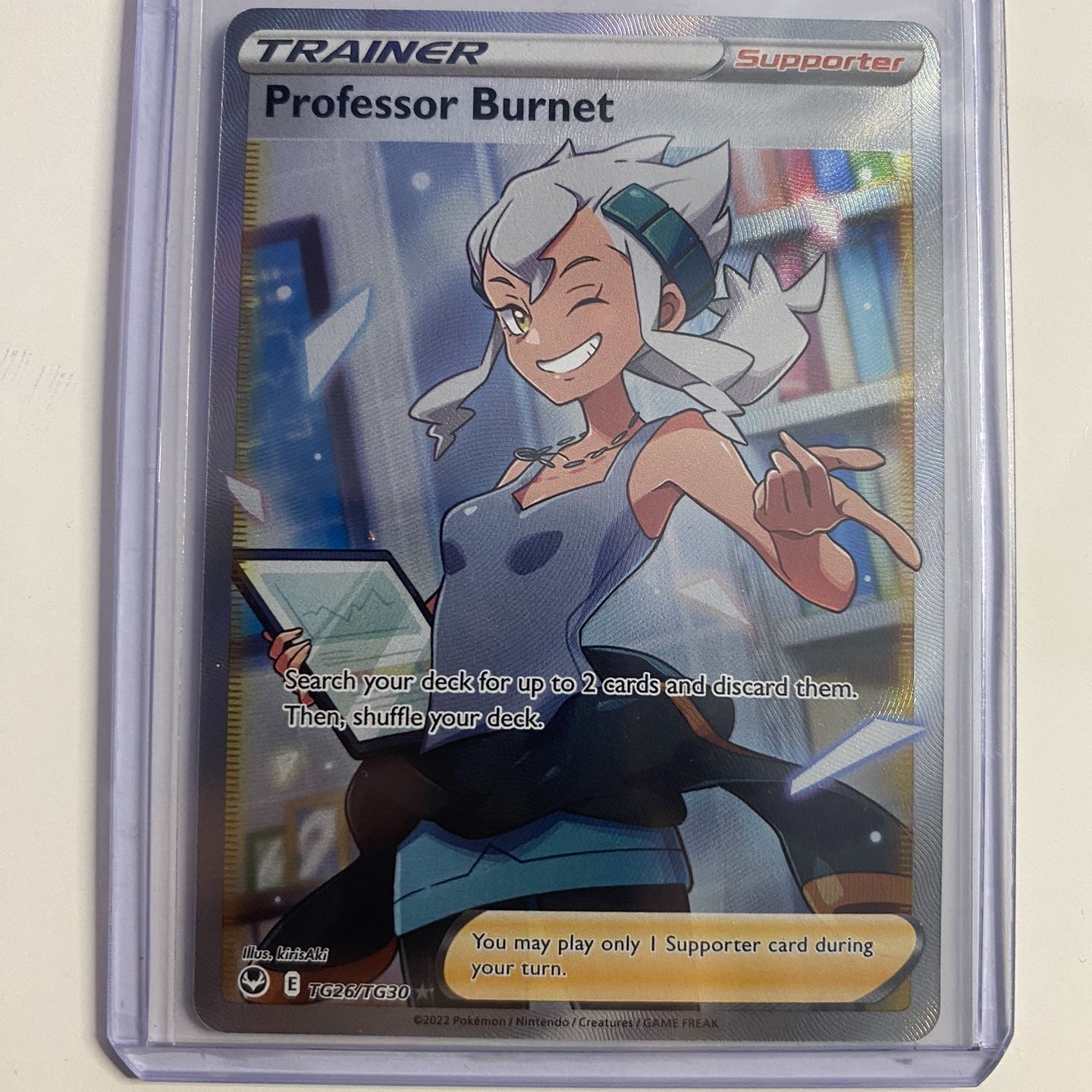professor burnet pokemon card Amazon.com: Professor Burnet - TG26/TG30- Silver Tempest - Trainer Gallery main image 0