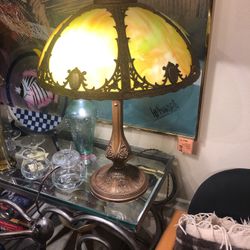 1920’s Slag Glass Domed Table Lamp - #642