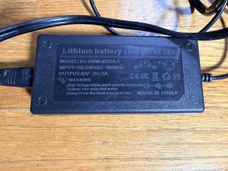 42V 2A Lithium Battery Charger for 36V E-Bike Electric Scooter DC Barrel Plug