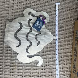 Vtg Amy Hess Stainless Steel TEA POT Trivet Metal Art