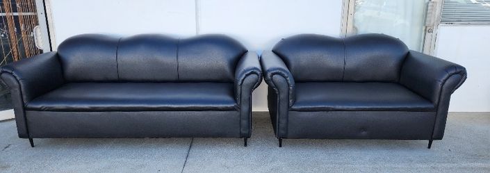 Black Sofa and Love Seat Set