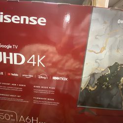 50in Hisense Google 4K UHD TV BRAND NEW 