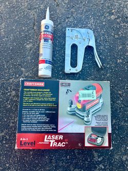 Laser level. Silicone & Staple Gun