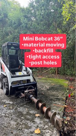 Mini Bobcat holes