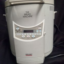 The Bread Machine by Welbilt. ABM-100-3, 120V, Made in Japan.  Makes perfect bread every time.