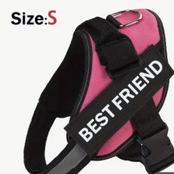 Small Dog Harness “Best Friend”  Rose Red