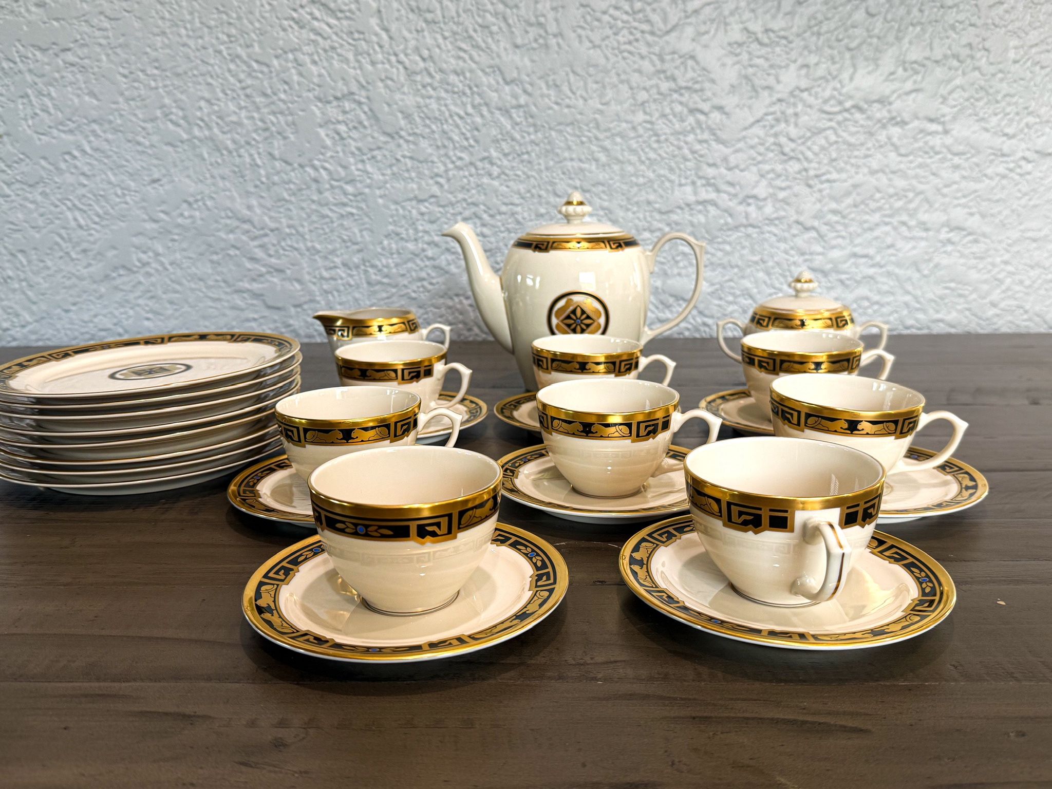 Cartier “La Maison de L’Art Déco” Porcelain Tea Set – Service for 8 (1986)
