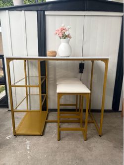 Modern 3-piece counter-height bar table dining set