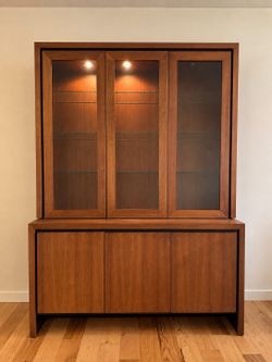 Mid Century Teak Sideboard / Hutch / China Cabinet by Dillingham