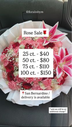 Ramo buchón rose bouquet anniversary graduation girlfriend